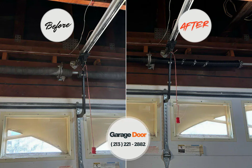 Before and after: garage door repair St. Vincent College, PA
